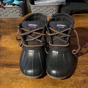 Sperry Little Kid’s Saltwater Duck Boot - Black